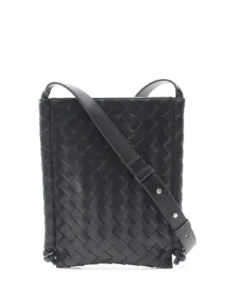 バッグ 00s archive BOTTEGA VENETA leather bag Bottega Veneta Pre-Owned 2000s Intrecciato Cross Body Bag