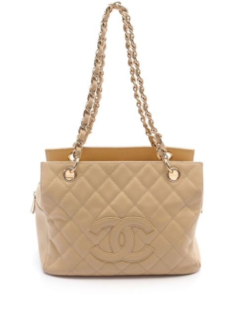 HOT SALE CHANEL 2002-2003 Caviar Grand Shopping tote bag Women