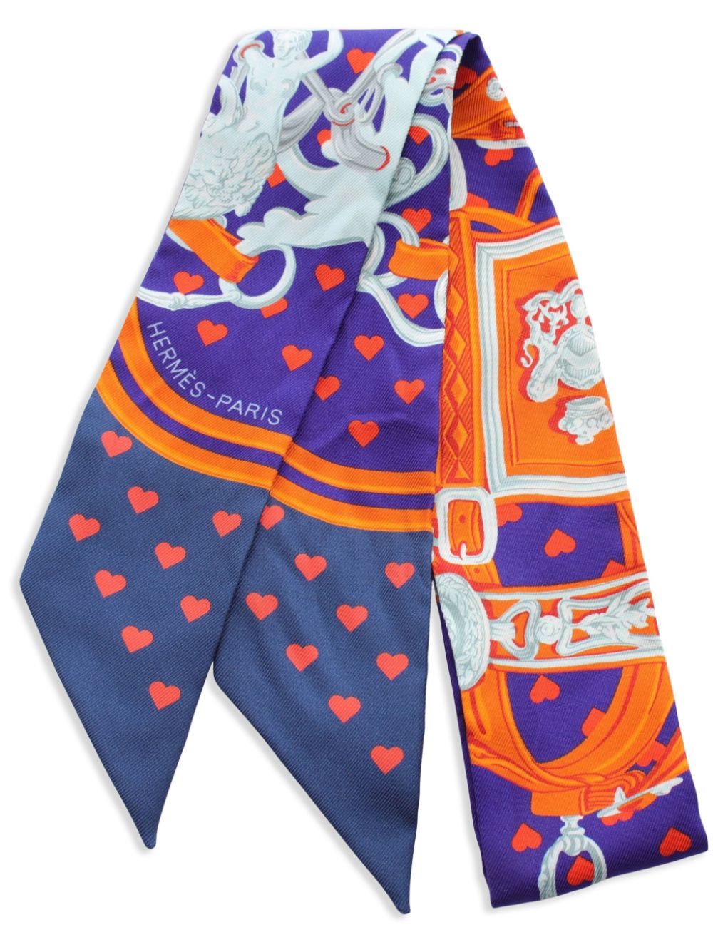 Hermès Pre-Owned 2000s Twilly Brides de Gala scarf - Blue