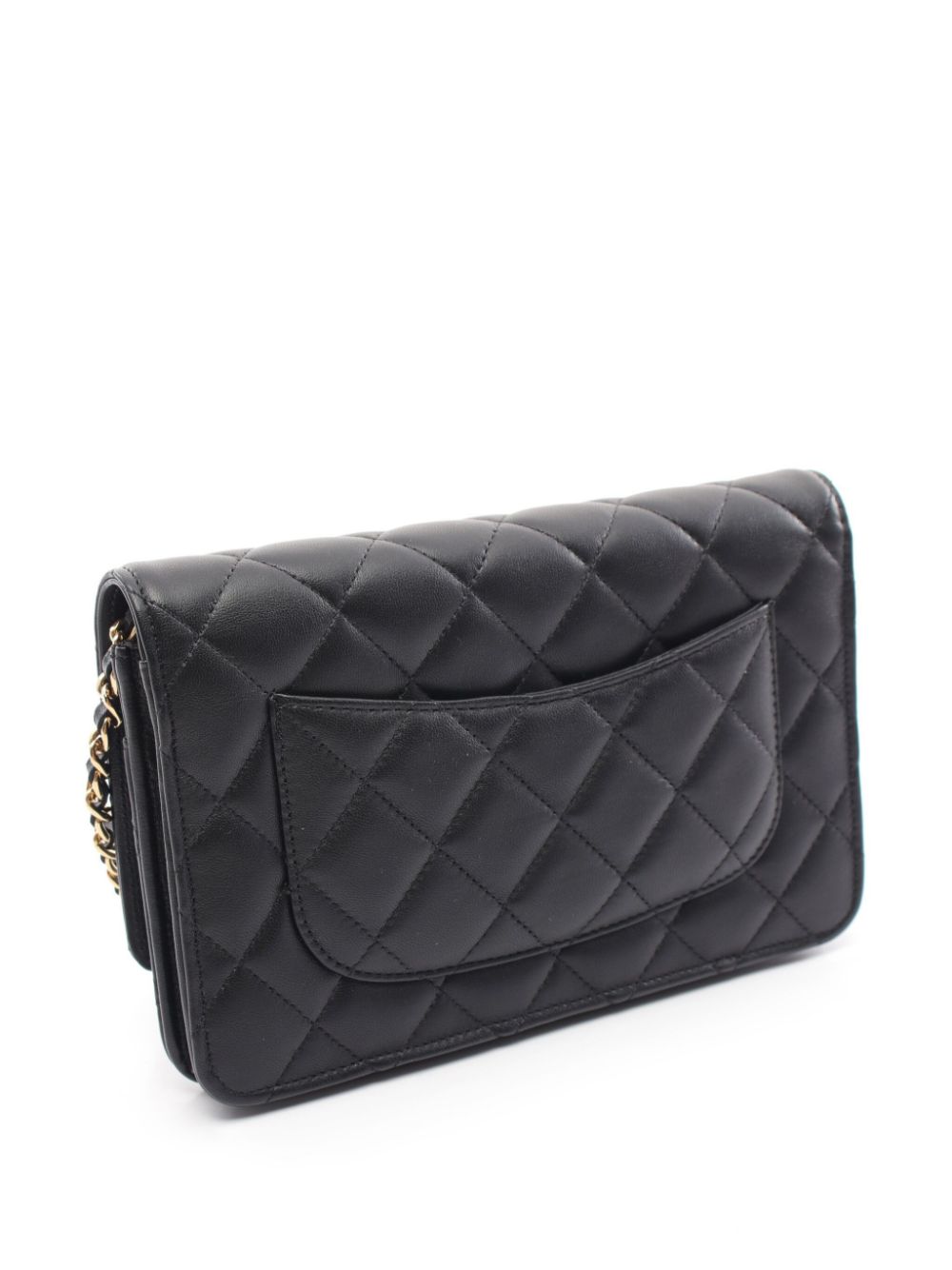 CHANEL Pre-Owned 2021 clutch met kettinghengsel - Zwart