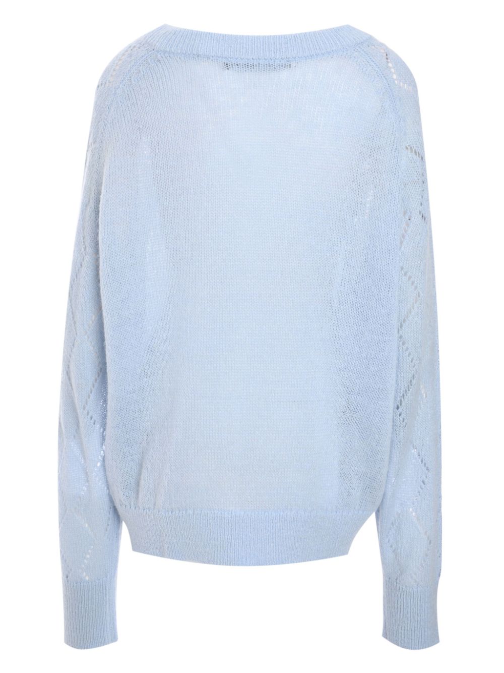 ROTATE BIRGER CHRISTENSEN pointelle-knit sweater - Blauw