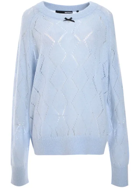 ROTATE BIRGER CHRISTENSEN pointelle-knit sweater