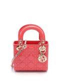 Christian Dior Pre-Owned 2020s mini Cannage Lady Dior two-way handbag - Pink