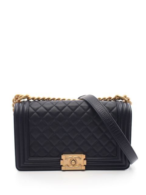 HOT SALE CHANEL 2017-2018 medium Boy Chanel shoulder bag Women