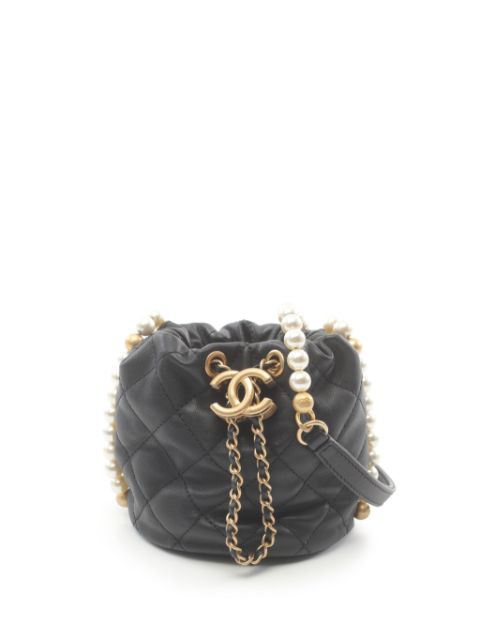 CHANEL 2021-2022 mini About Pearls bucket bag Women