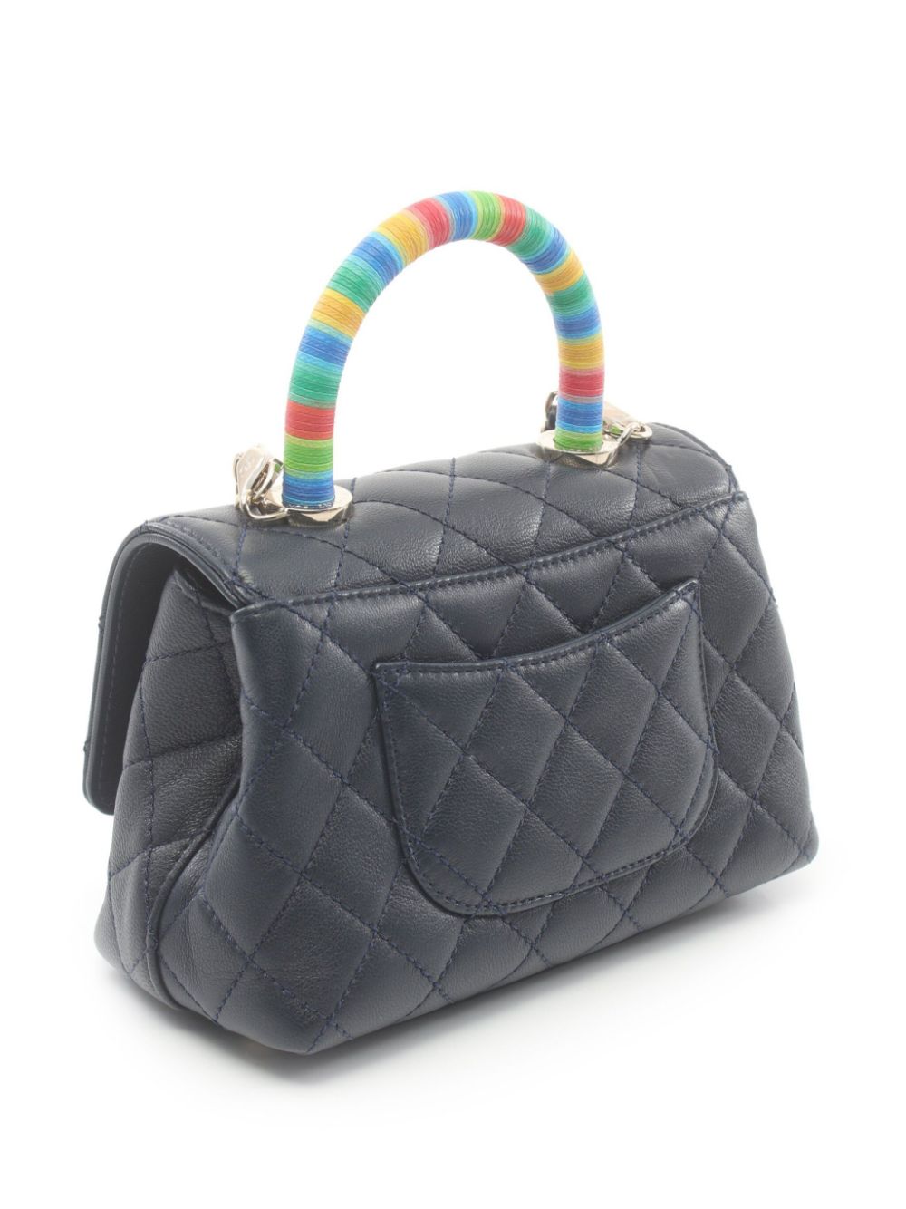 CHANEL Pre-Owned 2021-2022 Coco mini-handtas - Blauw