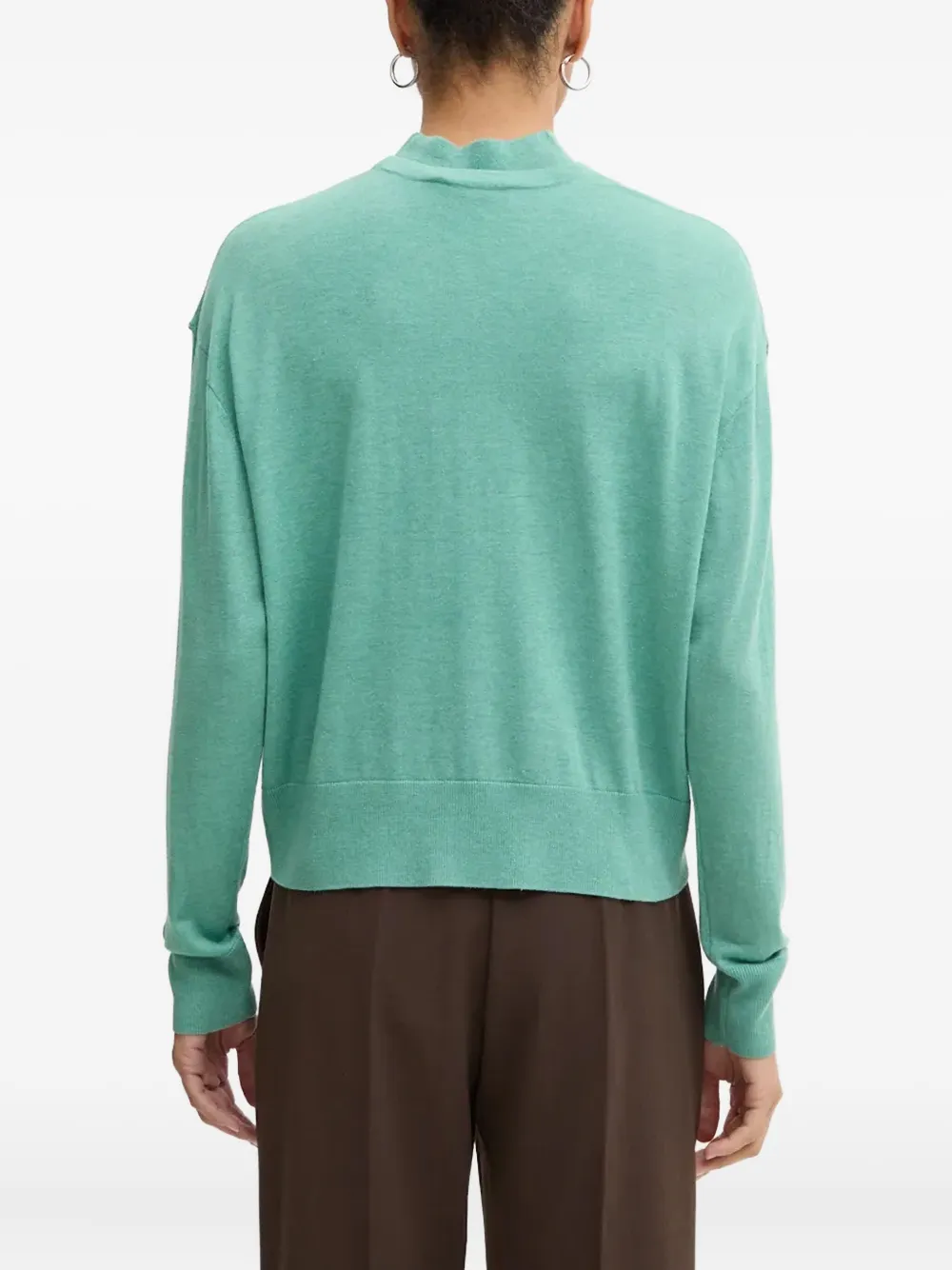 Iro Buttoned V-neck Cardigan In Green