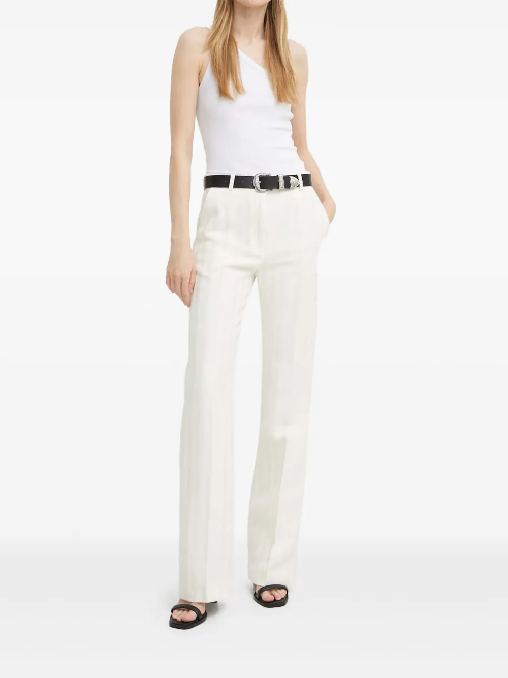 IRO Talisa gestreepte broek - Beige