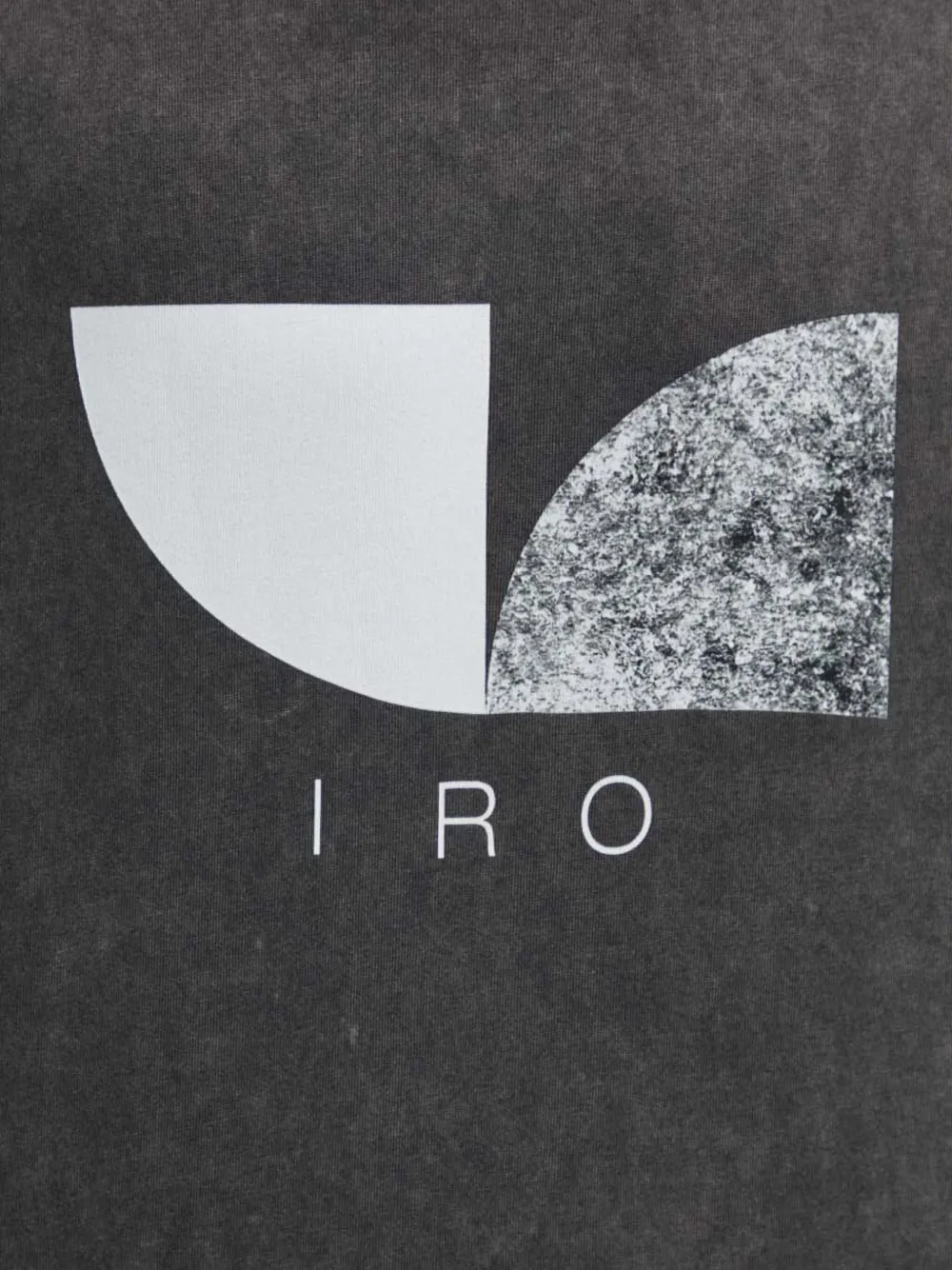Iro Print Crew Neck T-shirt In Gray