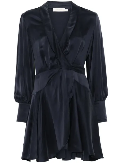 ZIMMERMANN silk wrap mini dress