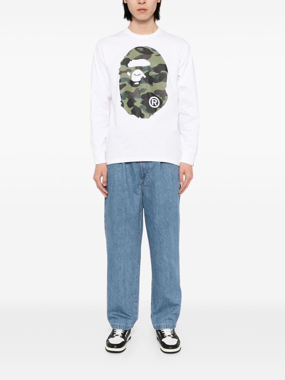 A BATHING APE® T-shirt met print - Wit