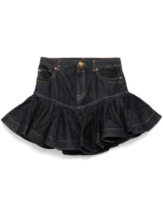 ミニスカート Zimmermann 'Denim Frill Mini' skirt Zimmermann Denim Frill Miniskirt | Saks Fifth Avenue