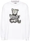 izzue graphic-print long sleeve tee - White