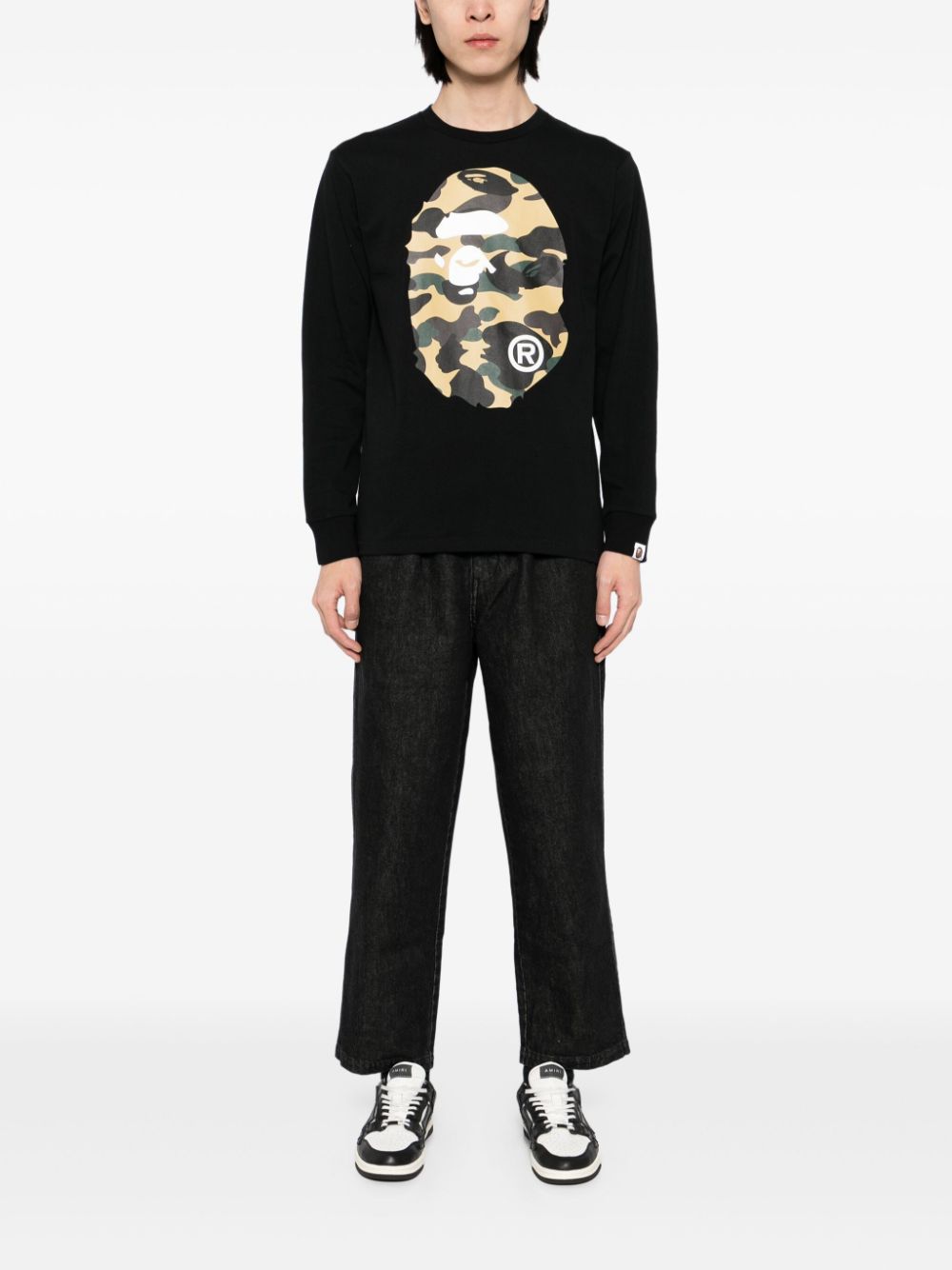 A BATHING APE® T-shirt met print - Zwart