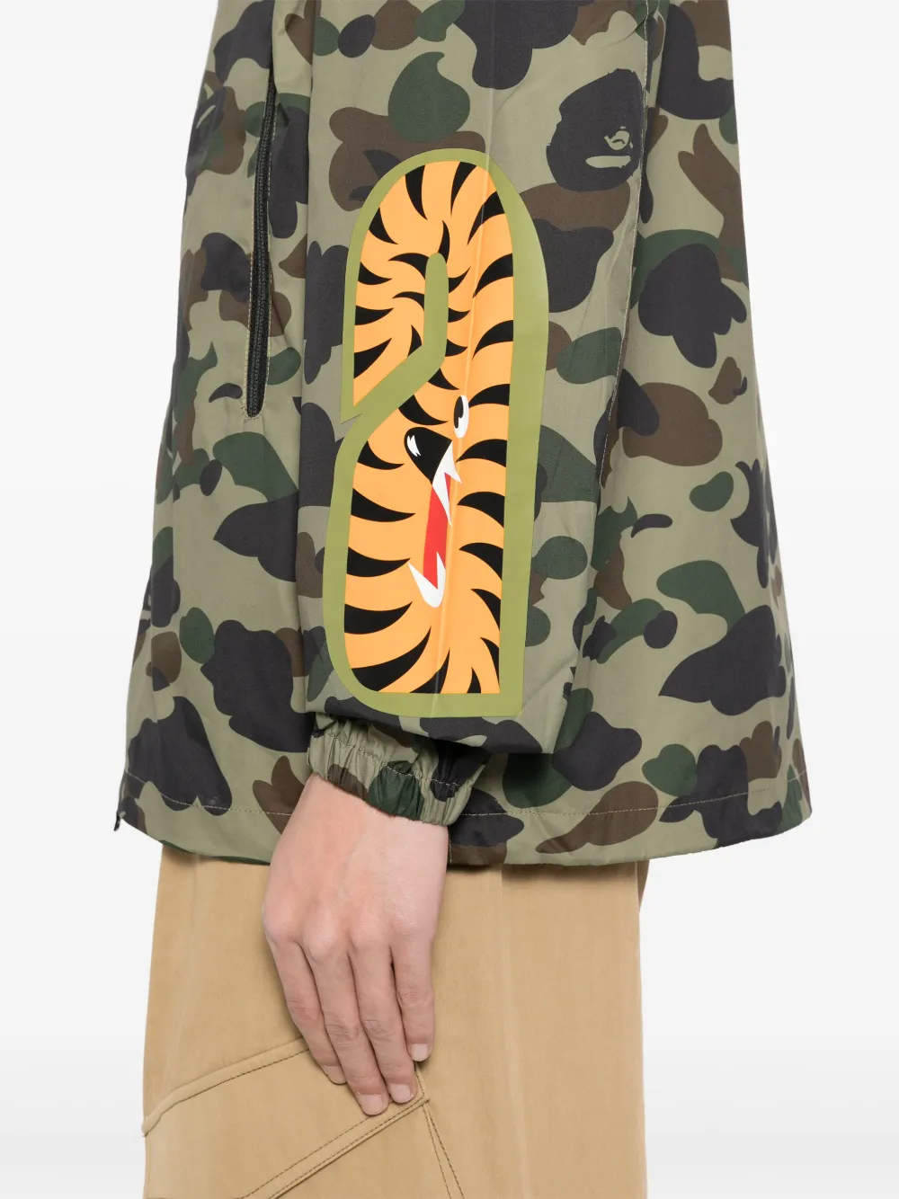 A BATHING APE Jack met camouflageprint Groen