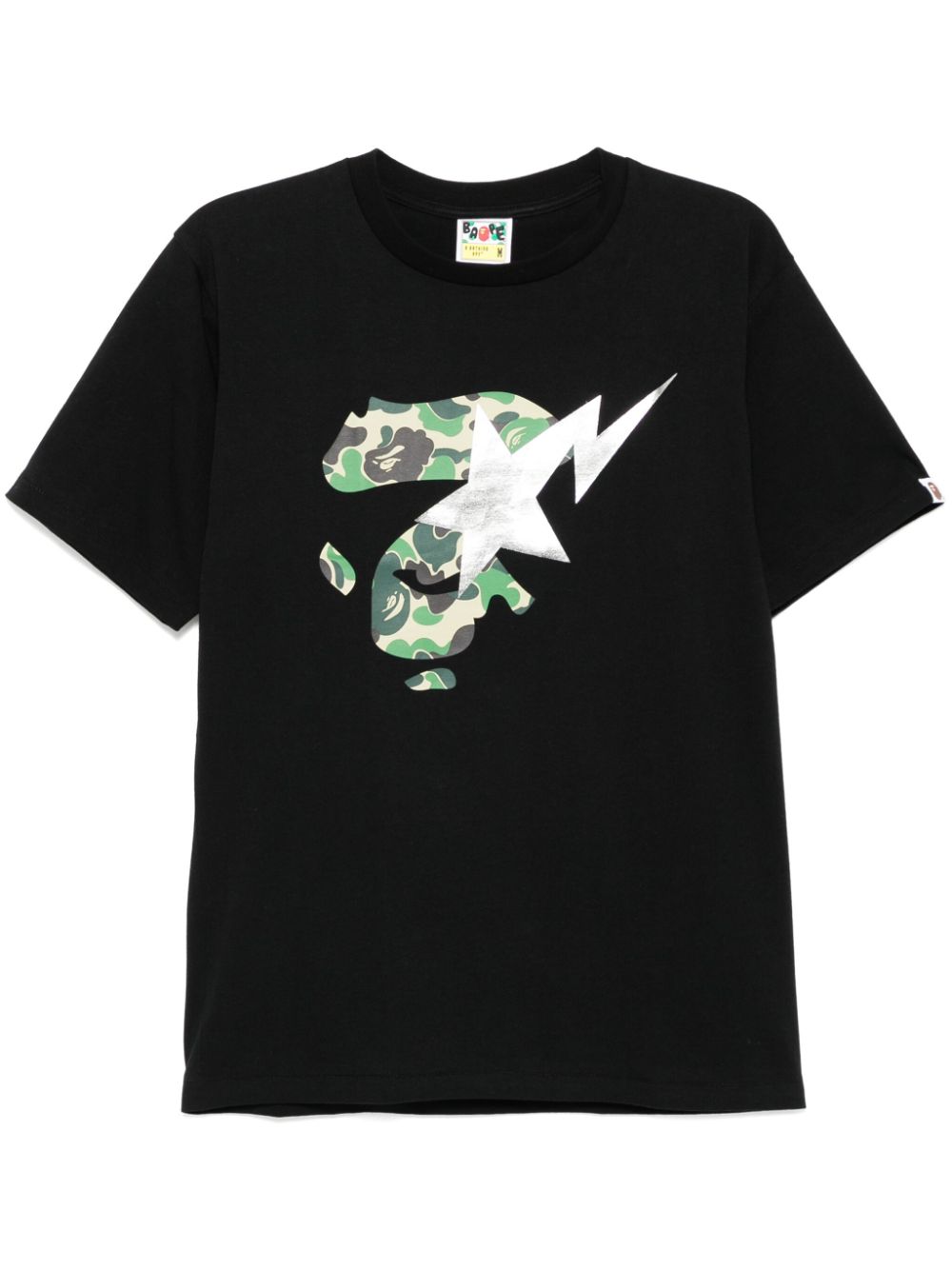 A BATHING APE® ABC camo ape-face sta T-shirt - Black