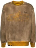 AAPE BY *A BATHING APE® Moonface logo wash sweatshirt - Brown