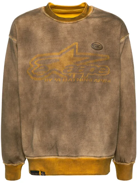 AAPE BY *A BATHING APE® Moonface logo wash sweatshirt