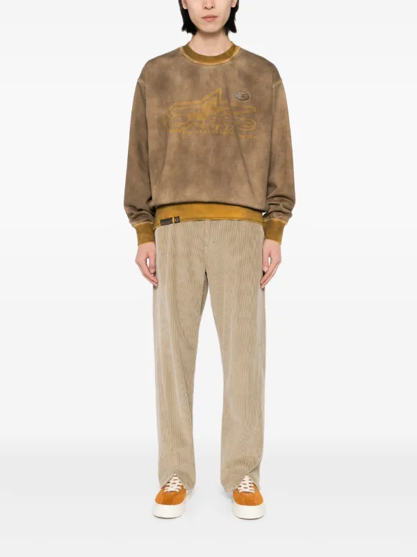 人気【AAPE by A BATHING APE】ムーンフェイス スウェットシャツ AAPE BY *A BATHING APE® Moonface スウェットシャツ | ブラウン