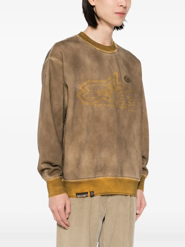 人気【AAPE by A BATHING APE】ムーンフェイス スウェットシャツ AAPE BY *A BATHING APE® Moonface スウェットシャツ | ブラウン