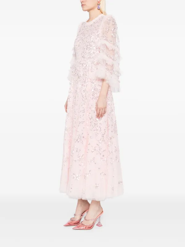 Needle Thread Floral Lace Gown Pink FARFETCH PH