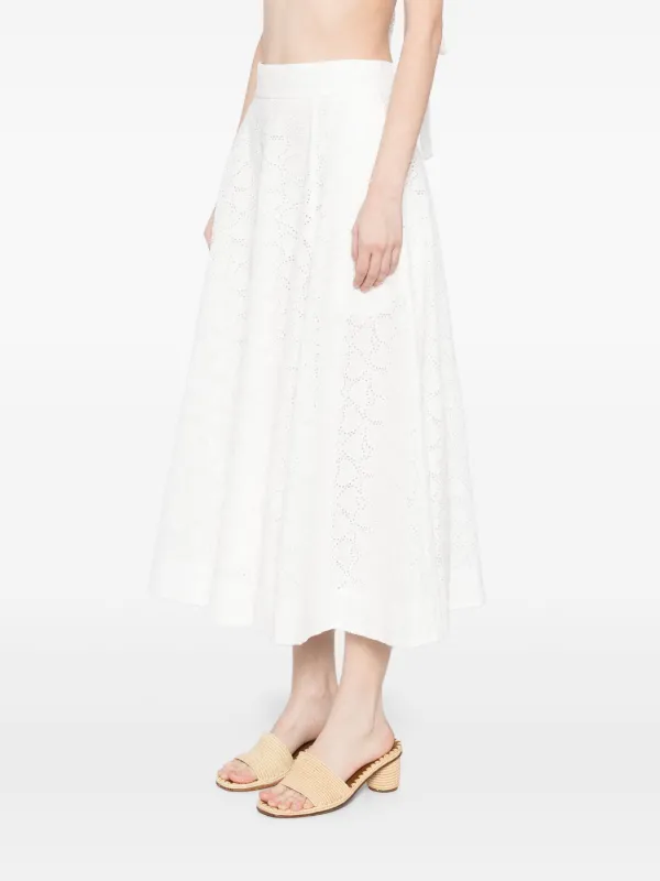 ZIMMERMANN Crush スカート | ホワイト | FARFETCH JP