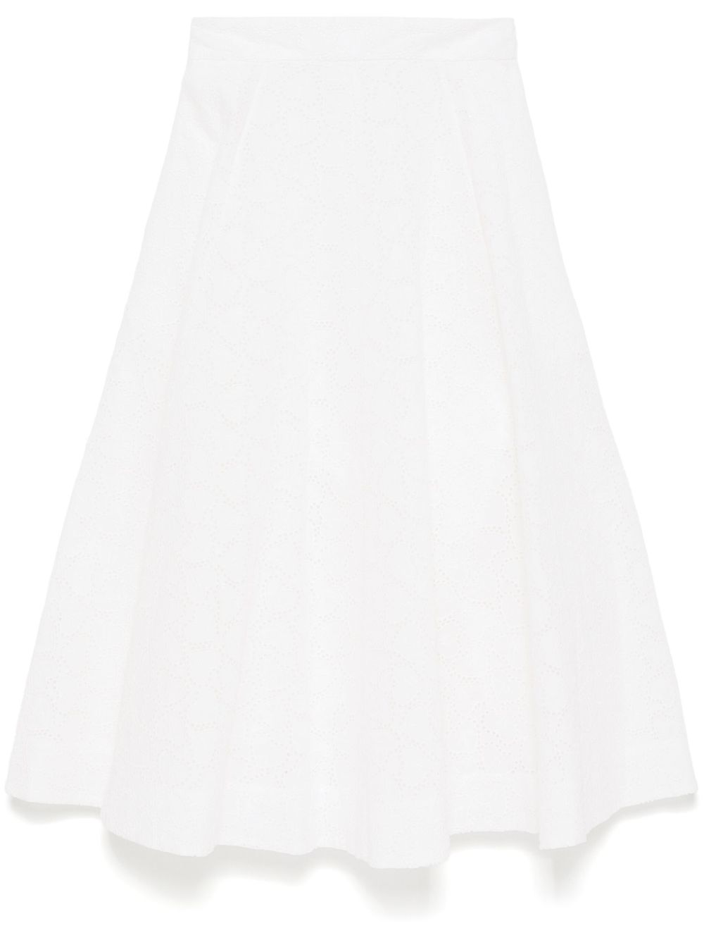 crush embroidered midi skirt