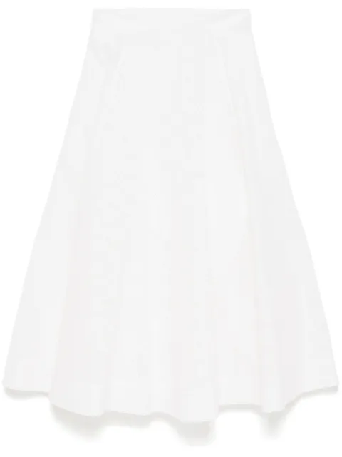 ZIMMERMANN crush embroidered midi skirt