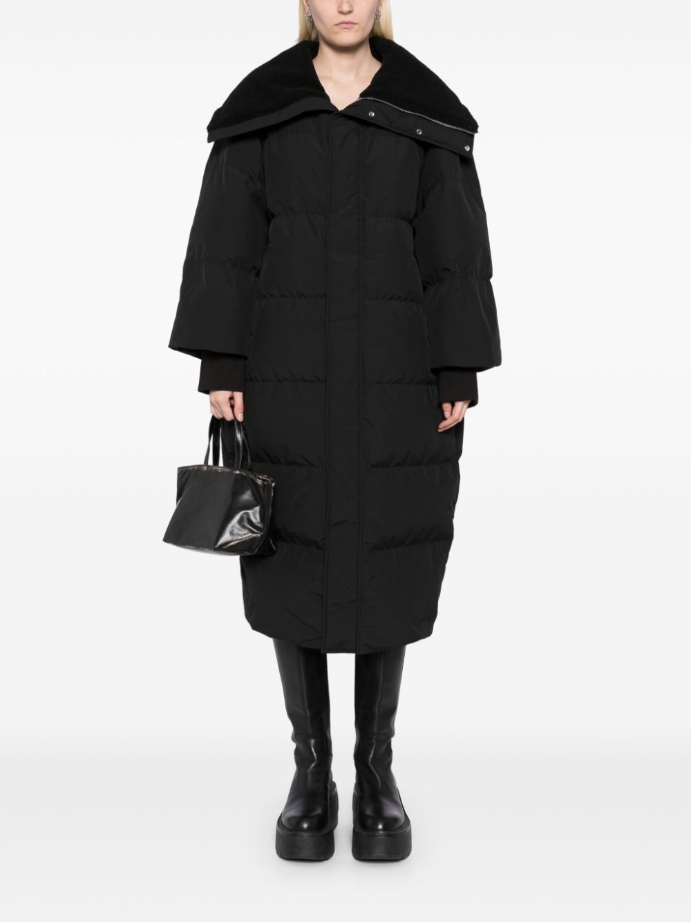 b+ab padded coat - Black