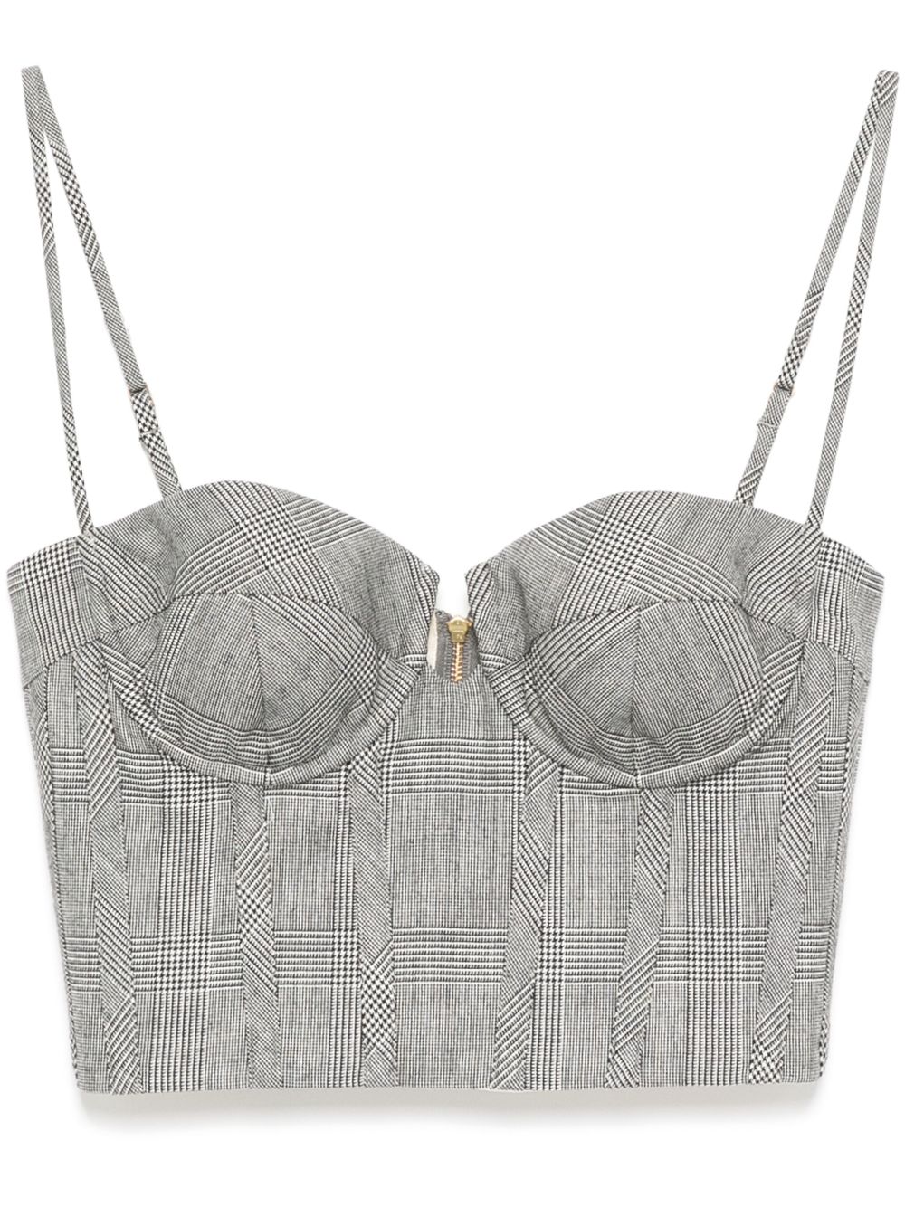 ZIMMERMANN crush check bustier - Grey