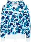 A BATHING APE® Abc camo logo full zip hoodie - Blue