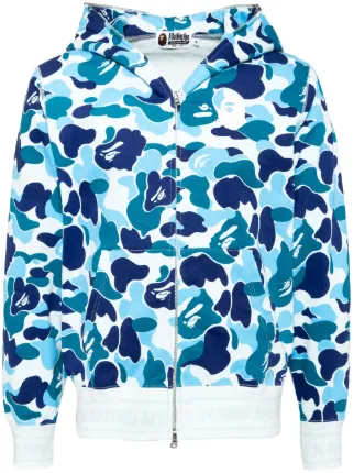 BAPE ABC camo Blue shark full zip hoodie A Bathing Ape Size