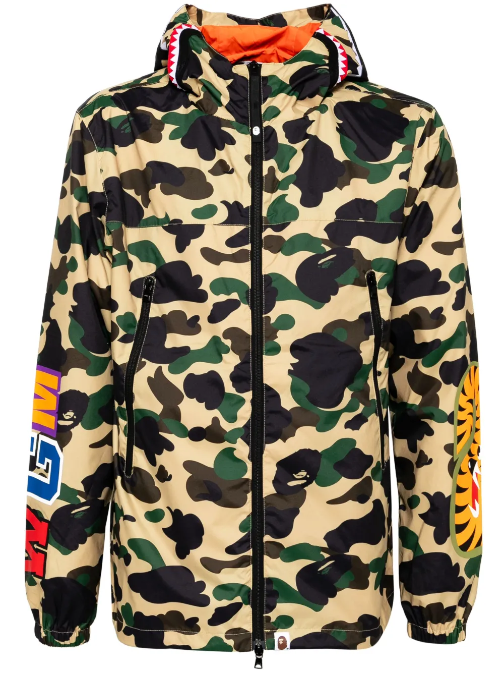 A BATHING APE Jack met camouflageprint Groen