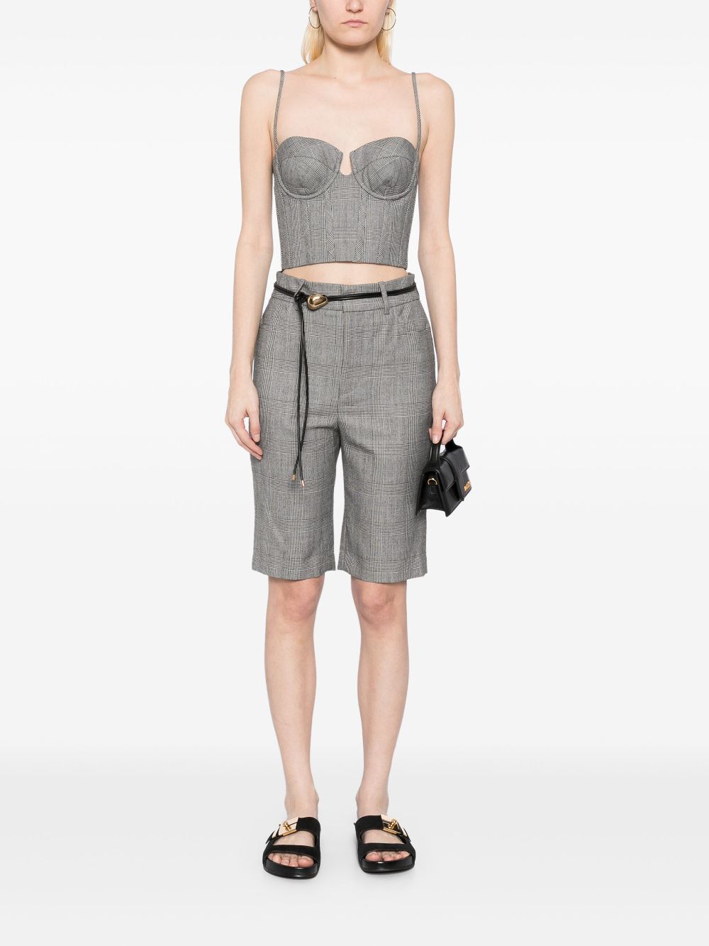 ZIMMERMANN Crush geruite shorts - Grijs