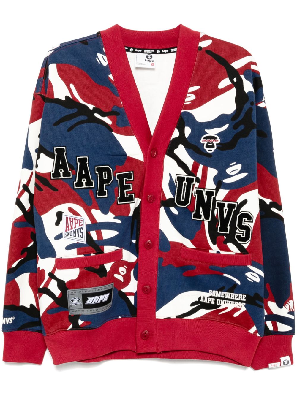 AAPE BY *A BATHING APE Vest met camouflageprint en logo Blauw