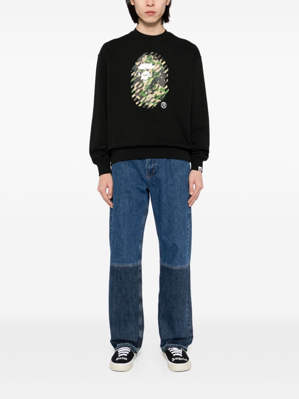 A BATHING APE® Abc Camo Ape Head sweater - Zwart