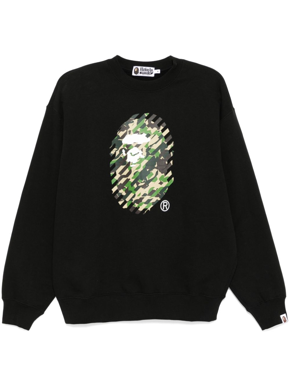 A BATHING APE Abc Camo Ape Head sweater Zwart