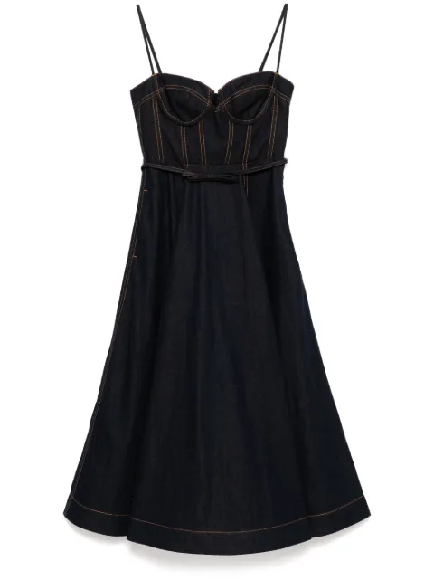 ZIMMERMANN vestido estilo corset de mezclilla
