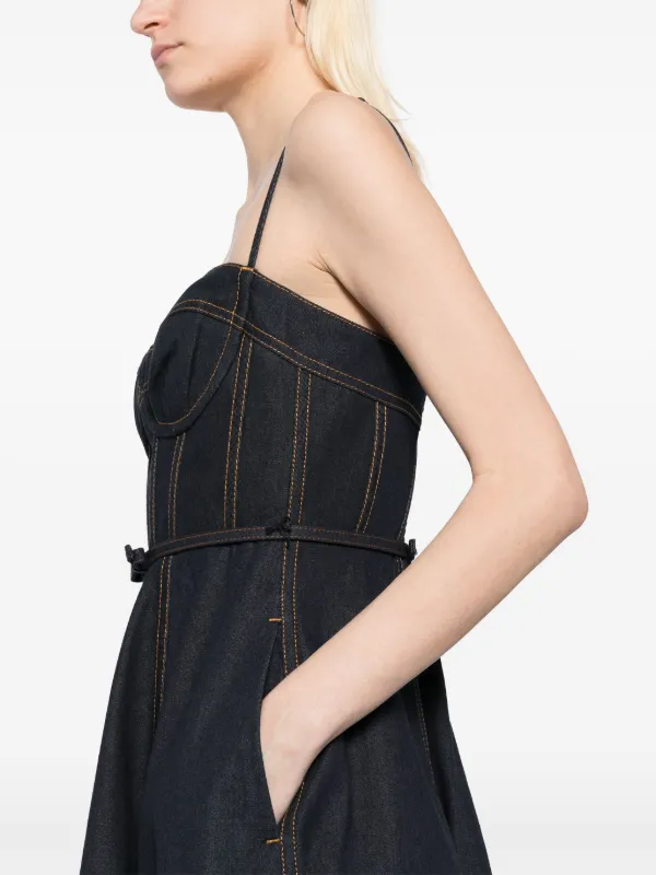 ZIMMERMANN コルセットドレス | ブルー | FARFETCH JP