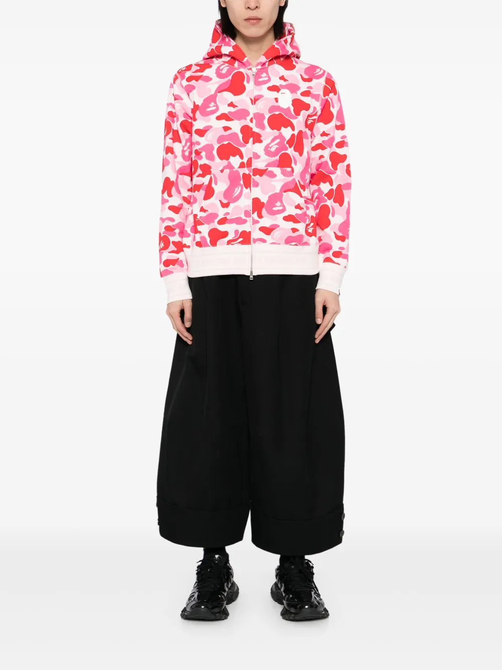 A BATHING APE® ABC Camo hoodie met rits en logo - Roze