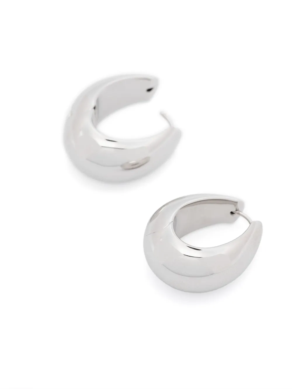 Tom Wood Large Ice Hoop Earrings | Silver | FARFETCH