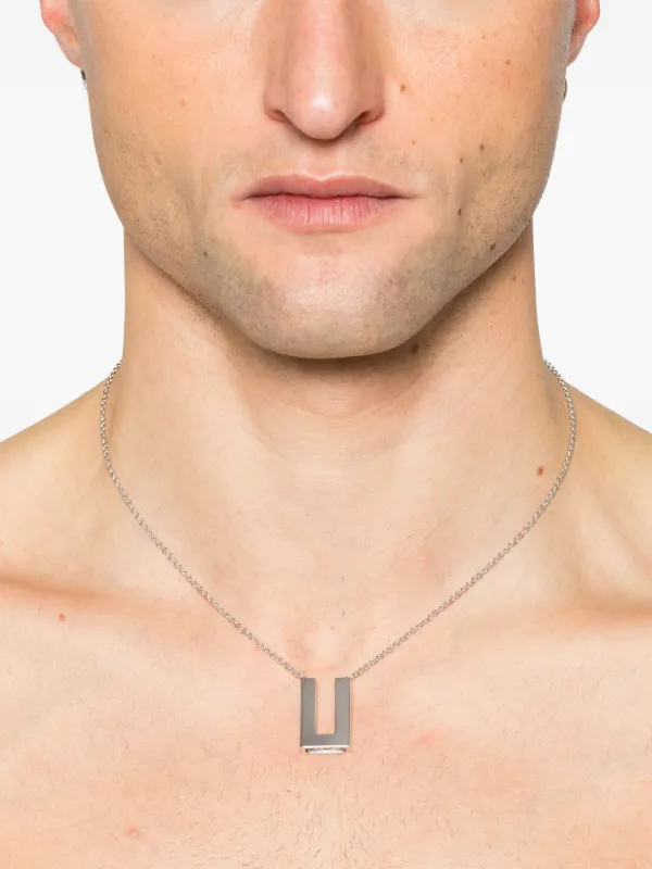 送料関税込【TOM WOOD】SQUARE CHAIN NECKLACE SILVER 62cm Tom Wood Square Pendant Necklace | Silver | FARFETCH