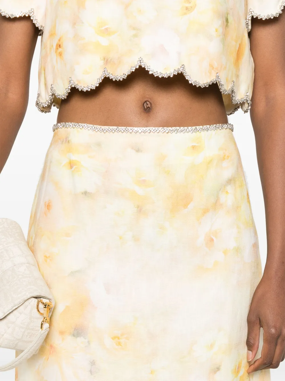 ZIMMERMANN Gonna midi Crush con orlo a smerlo | Image 5