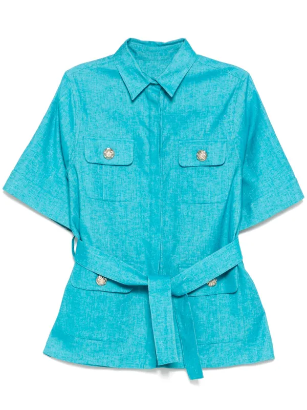 Elie Saab Safari Jacket in Blue