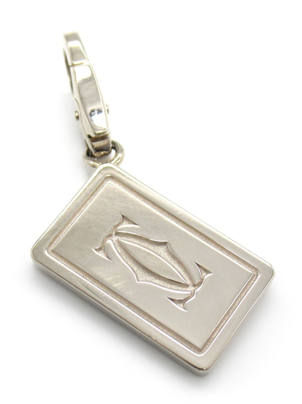 Image 2 of Cartier 2010s 18kt white gold Double C charm pendant