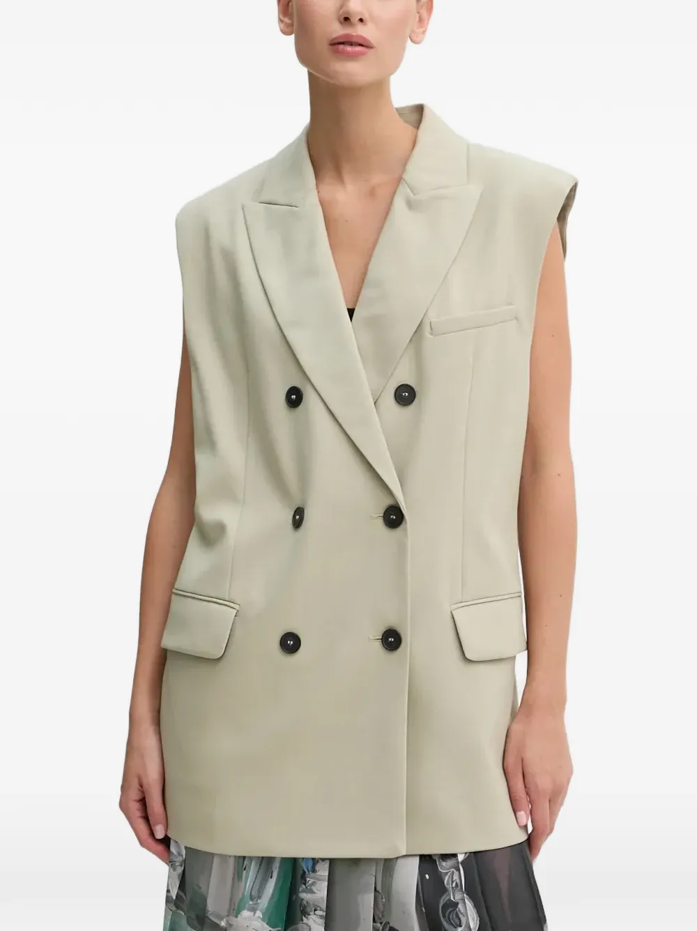 IRO double-breasted sleeveless top - Nude