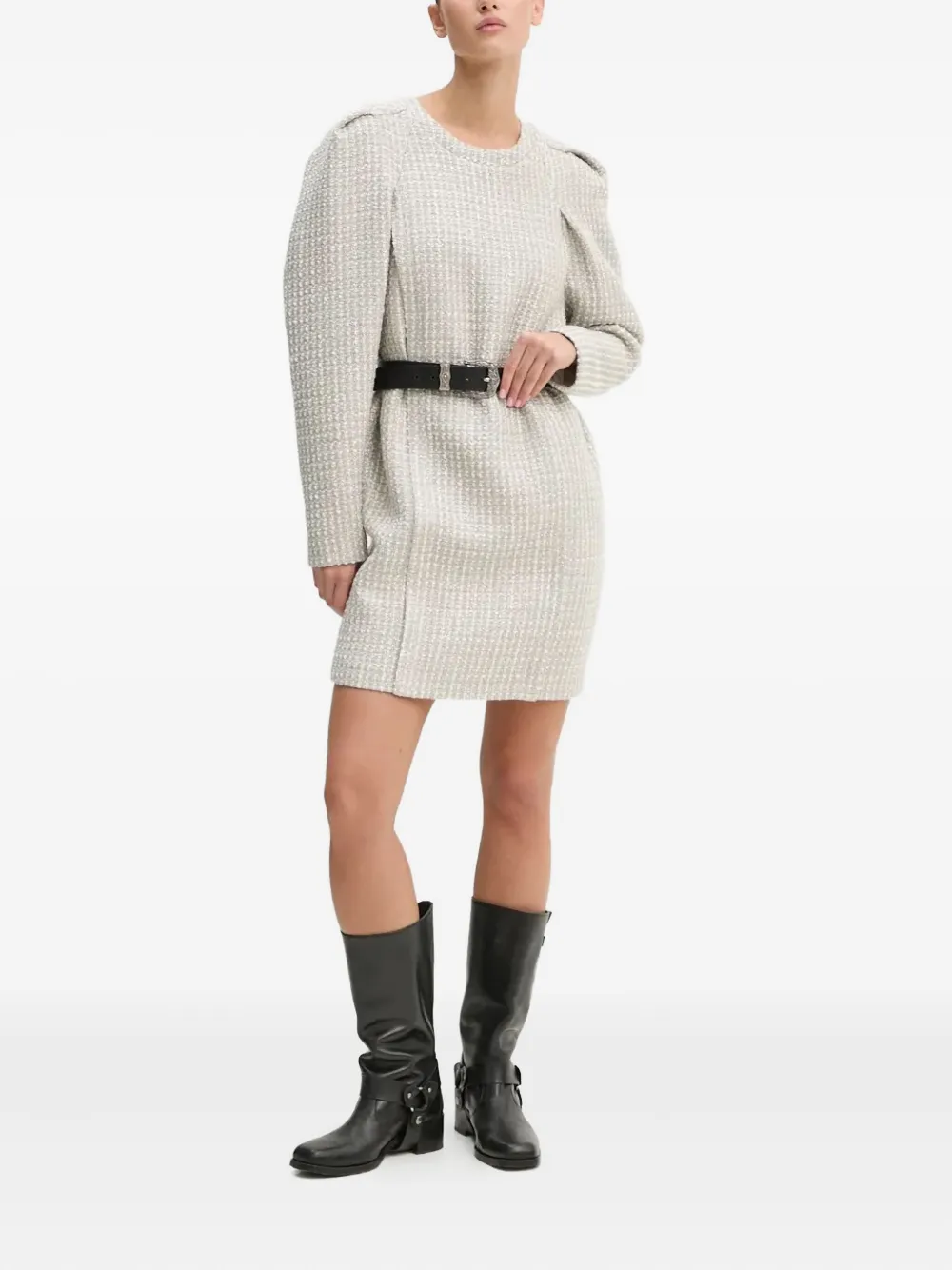 IRO Juliette mini-jurk met ballonmouwen - Beige
