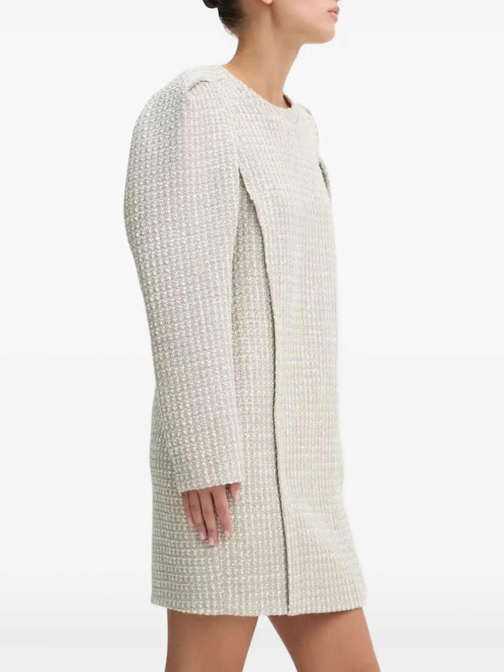 IRO Juliette mini-jurk met ballonmouwen Beige