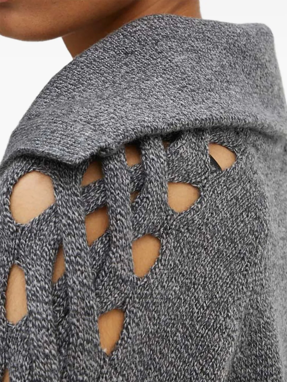 IRO Gevlochten trui Grijs