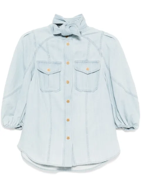ZIMMERMANN acacia denim lantern blouse